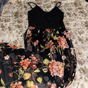 Maxi dress has side slits